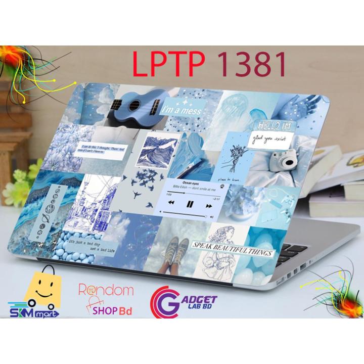 LPTP -1381  Music life  Laptop Sticker Laptop Skin Sticker & Laptop Skin for laptop Back Side Decoration