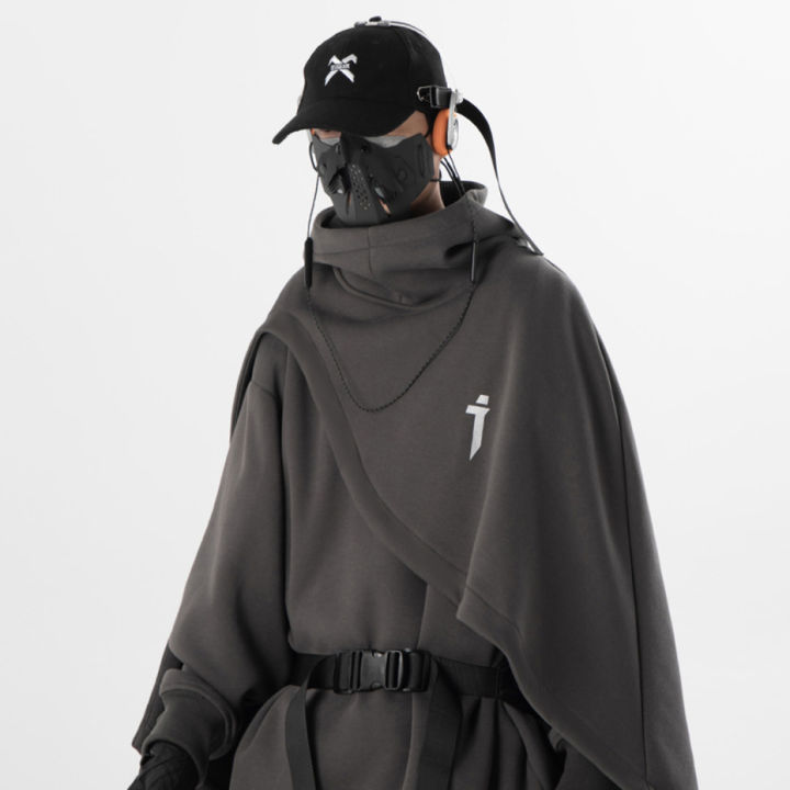 ARENS%20Fashion%20Cloak%20Hoodies%20Men%20Techwear%20Streetwear%20Hoodie%20Pullovers%20Black%20Gray%20Darkwear%20Oversized%20High%20Collar%20Sweatshirt%20Unisex%20Superman%20-%20Image%203