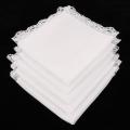 5/ 10pcs Mens White Handkerchiefs Cotton Square Super Soft Washable Hanky Chest Towel Pocket Square 28 x 28cm Pocket Towel. 