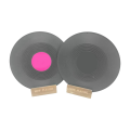 2X CD Record Stand Wood Vinyl Tabletop Holders LP Music Albums Display Album Deskop Rack. 