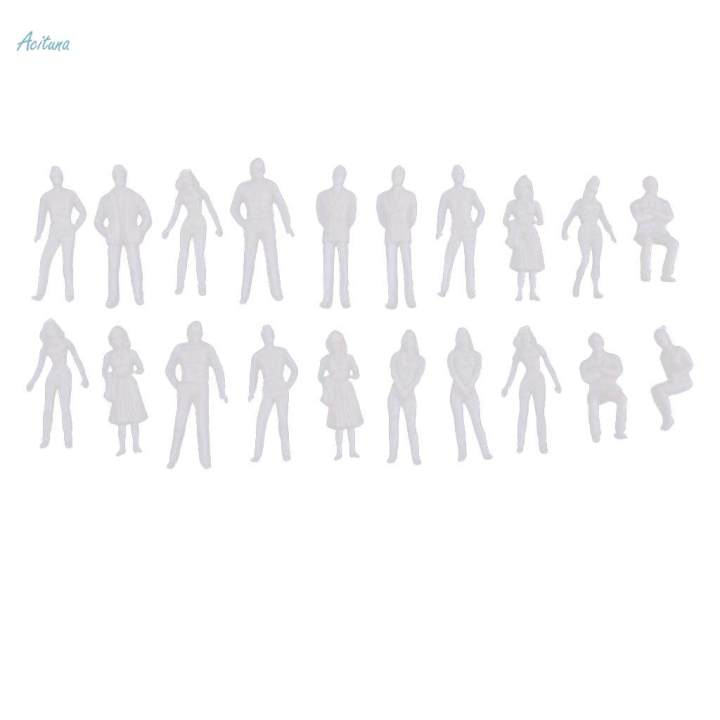 4x20Pieces 1/50 Scale Unpainted Model People Architectural Mini Figures Kit