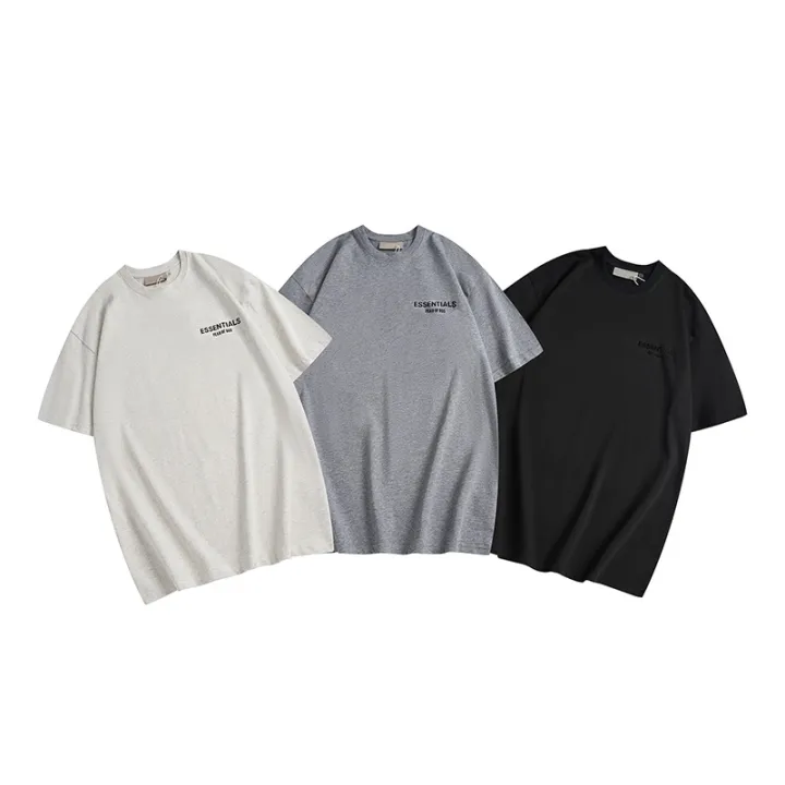 Cross-Border%20Wholesale%20FEAR%20OF%20GOD%20ESSENTIALS%20Double%20Line%20Short%20Sleeve%20American%20Special-Interest%20Fashion%20Brand%20FOG%20Loose%20T%20T-shirt%20-%20Image%202