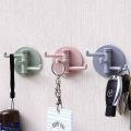 Multifunctional bathroom wall shelf free punching seamless trace rack rotating hook strong 3 branch rotating sticky hook.
