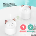 Maytto Air Humidifier Diffuser Mini Portable Mist Sprayer USB Electric Air Humidifier 260ML Cool Water Mist Maker Desktop Humidifier with Colorful Night Light for Home Office Car.