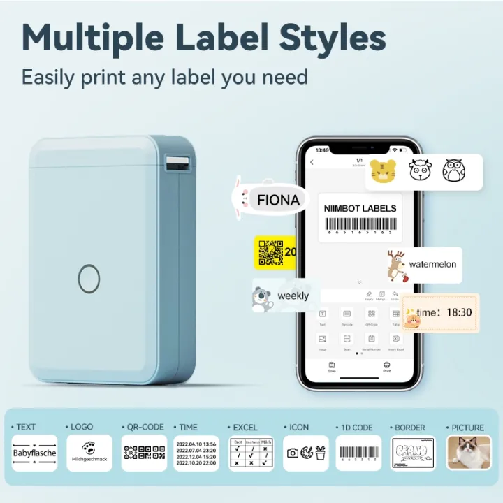 NIIMBOT%20D110%20Thermal%20Label%20Maker%20Smart%20Label%20Printer%20Inkless%20Portable%20And%20Rechargeable%20for%20Household/Kitchen/Stationery%20Life%20Printers%20-%20Image%202
