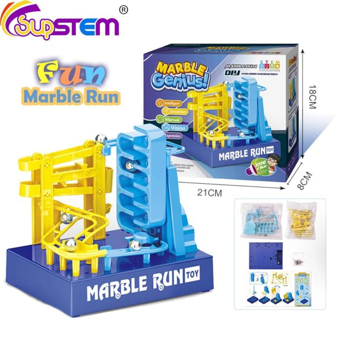 Electronic Marble Run Construction Race Track Building Blocks Track Maze Toy with Music Easy Assembly for Kid Educational Toys