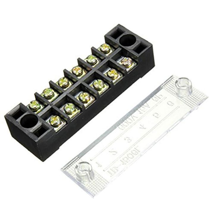 Terminal%20Block%20With%20Cover%20Connector%20TB-2506%20600V%2025A%206-Pole%20Double%20Row%20Screw%20Fixed%20Barrier%20Wire%20Crimp%206%20Position%20Panel%20Mount%20-%20Image%202