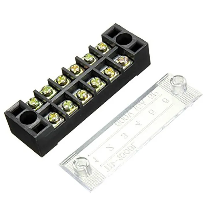 Terminal%20Block%20With%20Cover%20Connector%20TB-2506%20600V%2025A%206-Pole%20Double%20Row%20Screw%20Fixed%20Barrier%20Wire%20Crimp%206%20Position%20Panel%20Mount%20-%20Image%202
