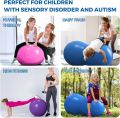 Peanut Ball for Kids Therapy, 90x45cm Anti-burst Exercise Ball With Pump, Gym Quality Fitness for Pregnancy Birth, Physical Therapy, Child Training, Women, Men.