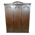 Wood Almirah A-793 3 Shutter Finishing Smoothly.