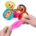 12pcs/Set Silicone Cake Mold Round Shaped Muffin Cupcake Baking Molds Kitchen Cooking Bakeware Maker DIY Cake Decorating Tools. 