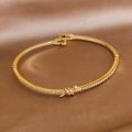 2023 New Design Elegant Crystal Thin Open Bangles bracelets for Women Fashion Brand Jewelry Delicate Twist Bangles.