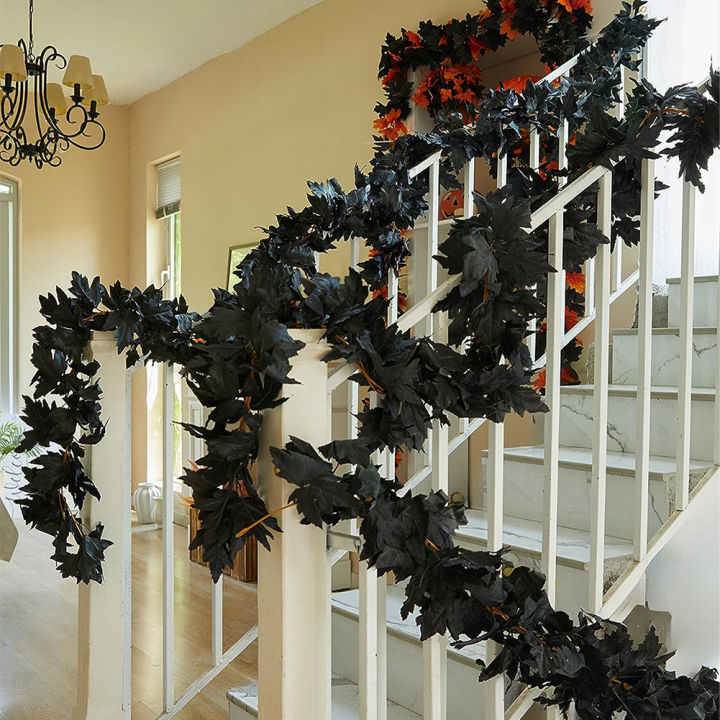 2PCS%20Halloween%20Maple%20Leaf%20Garland%20With%204pcs%20Hook%20Artificial%20Hanging%20Floral%20Garlands%20Fall%20Leave%20Vines%20For%20Christmas%20Thanksgiving%20Decor%20-%20Image%207