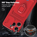 Slide Camera Protection Case For Infinix Hot 40 Pro 4G Magnet Ring Card Slot Holder Shockproof Coque Hot40 Hot40i Hot40pro 40Pro. 