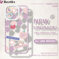Jizetin for Vivo Y28 4G Back Cover Crystal Transparent INS Style Pattern Soft Full Camera Cover Protection Phone Cases. 