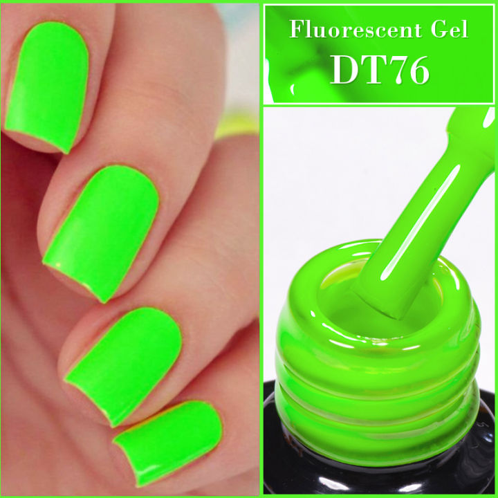 7ML Fluorescent Gel Nail Polish Neon Green Red Yellow Summer Color Semi Permanent Varnish Nail Art Soak Off UV LED Gel Manicure