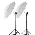 Single Studio Light Holder, Umbrella, and Light Stand Kit.