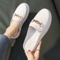 Heelless Lazybones' Shoes Women's Summer Wear Fashionable All-Matching Internet CelebrityinsCasual Non-Slip Closed Toe Half Slippers Women's Sandals.