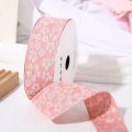 Gift Wrapping 3D Embossed Flower Ribbon Packing Material Romantic Embellished Ribbon 4CM DIY Packaging Ribbon Wedding. 