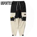 Spring Hop Red Mens Joggers Pants Fashion Casual Male Harem Cargo Pants Multi-pocket Ribbons Man Sweatpants Streetwear. 