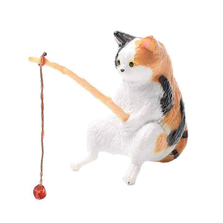 Fishing%20cat%20Car%20Interior%20Decoration%20Cute%20Resin%20With%20Pipe%20Glasses%20Auto%20Rearview%20Mirror%20Pendant%20Air%20outlet%20For%20Car%20Accessorie%20A9F6%20-%20Image%206