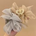 New Sweet Mesh Tulle Bow Hair Clips Solid Color Bowknot Hair Clips For Women Girls Barrettes Claw Clip Kids Hair Accessories.