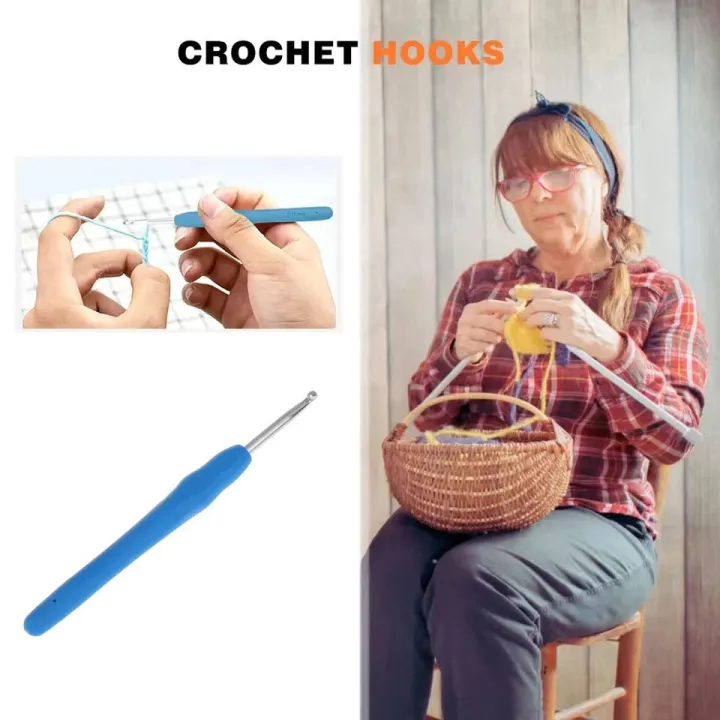 Crochet%20Needle%20Knitting%20Needles%20Soft%20Handle%20Crochet%20Hooks%20Fine%20Crochet%20Yarn%20Sweater%20Weave%20Sewing%20DIY%20Craft%20Tools%20-%20Image%203