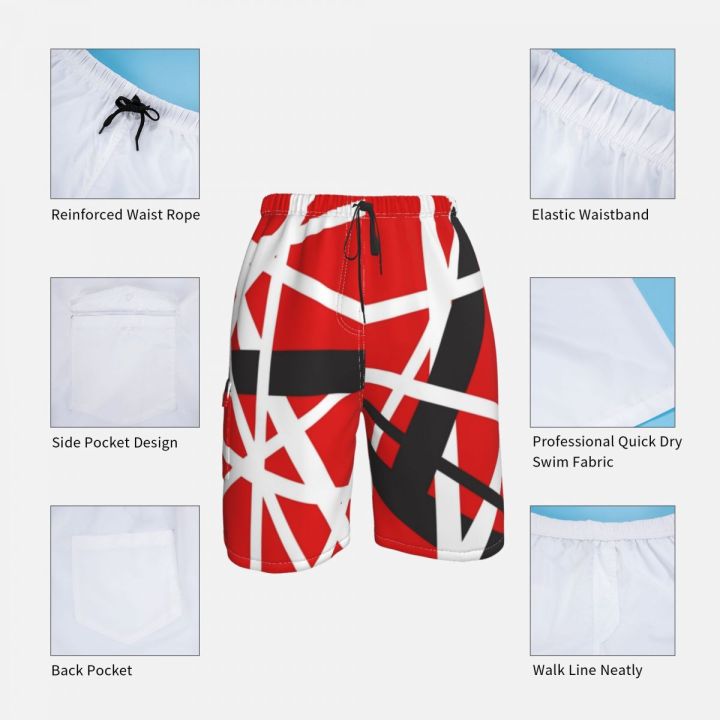 Van%20Halen%20Board%20Shorts%20EVH%205150%20STRIPES%20Board%20Short%20Pants%20Trenky%20Men's%20Comfortable%20Design%20Swimming%20Trunks%20Plus%20Size%202XL%20-%20Image%204