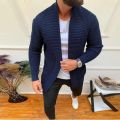 Cardigan Korean Style For Men Casual Single Breasted Solid Color Business New Men's Winter Fashion Knit Sweater. 