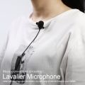 1.5m Omnidirectional Metal Microphone Type C Jack Lavalier Tie Clip Microphone Mini Audio Mic for Computer   Black. 