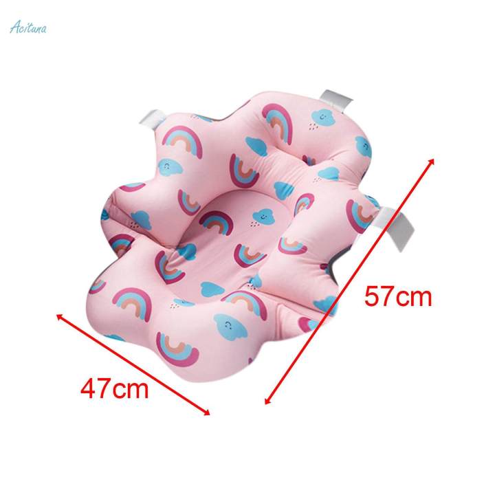 Baby%20Bath%20Cushion,%20Baby%20Bath%20Pad,%20Quick%20Drying%20Non%20Slip%20Kids%20Floating%20Bathing%20Tub%20Seat,%20Infant%20Bath%20Tub%20Pad%20for%20Kids,%20Girls%20Boys,%200-6%20Month%20-%20Image%203