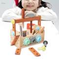 Tool Set Fine Motor skills gift Creative Wooden Tool Box for Kids. 
