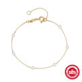 CANNER S925 Sterling Silver Bracelet For Women Stacked Wear Temperament Versatile Pearl Chains Bracelet Hand Ornament Jewelry. 
