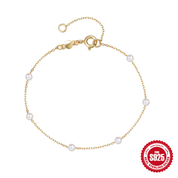 CANNER%20S925%20Sterling%20Silver%20Bracelet%20For%20Women%20Stacked%20Wear%20Temperament%20Versatile%20Pearl%20Chains%20Bracelet%20Hand%20Ornament%20Jewelry%20-%20Image%207