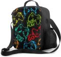 Video Game Controller Black Background Insulated Lunch Bag Reusable Thermal Tote Bag Lunch Box Food Container for Men Women Kids. 