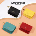 MATEYOYO Women's Wallet Card Holder Simple Fashion Purse Female Short Wallet Ladies Money Bag Chic Card Holder Small and Ultra-Thin Exquisite High-End Credit Vintage Card Holder. 