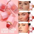 8 Colors Liquid Blush Waterproof Multi-purpose Facial Nourishing Blush Stick Cheek Natural Blusher Cute Korean Makeup for Women. 