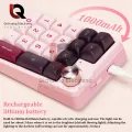 KZZIK20 Wireless Numeric Keypad Programming Custom Knob Keyboard RGB Lamplight Mini Button Gaming 3 Modes Mechanical Keyboard. 
