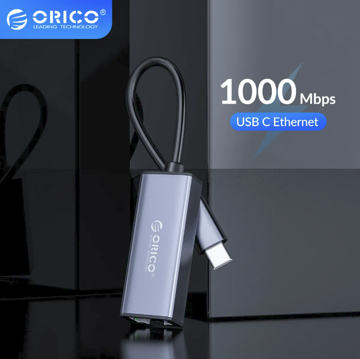 ORICO XC-R45 Aluminum Type C to RJ45 Gigabit Lan Adapter for Mac, Windows