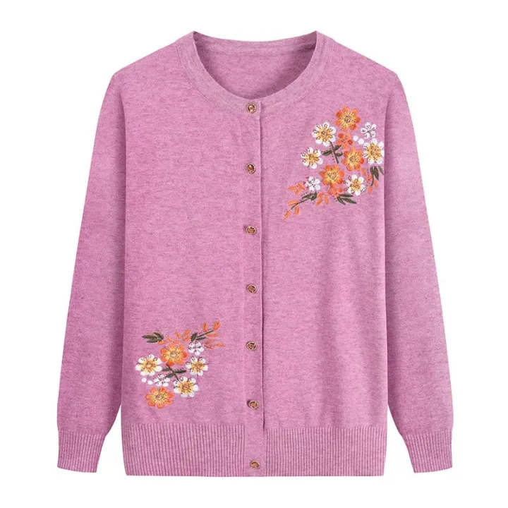 Middle-aged%20and%20Elderly%20Women's%20Sweaters%20Knit%20Cardigan%20Spring%20Autumn%20Thin%20Single-breasted%20Long%20Sleeve%20Sweater%20Coat%20Female%20Tops%20-%20Image%206