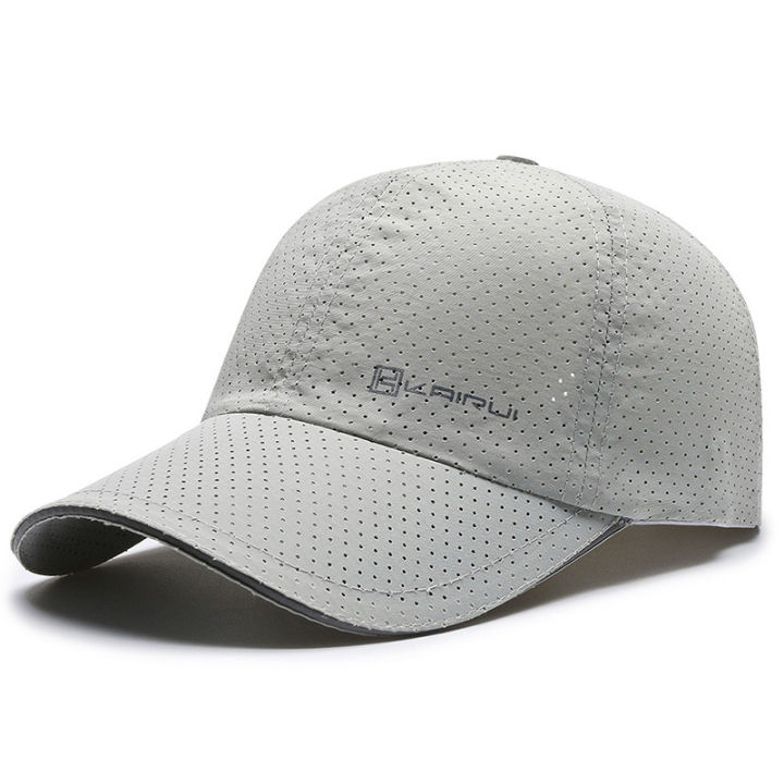 Reflective%20Design%20Running%20Quick-Drying%20Cap%20Baseball%20Cap%20Men's%20Mesh%20Breathable%20Sun%20Hat%20Outdoor%20Sun%20Hat%20Brim%20Peaked%20Cap%20-%20Image%202