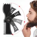Beard Stencil Guide Adjustable Face Hair Shaver Mustache Trimming Set Practical Facial Hair Template Non-slip Beard Shaper Tools. 