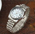 DEERFUN Classic Steel Strap Waterproof Business Non Mechanical Luxury Gold Diamond Shell Surface Watch.