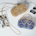 Mini Silver Bag Women's Tendance 2023 Luxury Handbag Crystal Wedding Clutch Bags for Bride Diamond Mobile Phones Shoulder Purse.