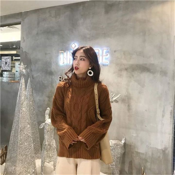 Autumn%20and%20Winter%20Korean%20Style%20Loose%20High%20Collar%20Cable-Knit%20Pullover%20Sweater%20Women's%20Thicken%20Lazy%20Style%20Knitwear%20Sweater%20Coat%20-%20Image%208