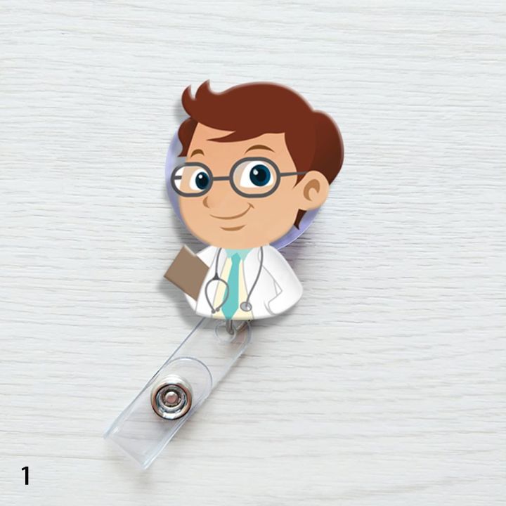 Fashion Clip Stationery ID Name Card Retractable Lanyards Mini Badge Holder