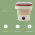 6L Mini Portable Bucket Washer Foldable Automatic Mini Clothes Washer with Soft Spin Dry 100-240V for Home Drom Baby Pet Clothes. 