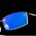 Rimless Computer Eyewear Men Anti Blue Light Glasses Women Gaming Eyeglasses Metal Frame UV400 Optical Fold Eyewear. 
