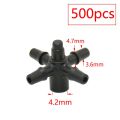 2L 4L 8L Pressure Compensating Dripper 2/4-way Arrow Dropper Connector Cross Water Splitter For Arrow Drip System Emitter. 