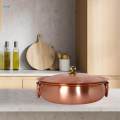 Copper Chafing Dish Pot Thick Elegant Ramen Pot with Lid Cooking Pot for Picnic Household.
